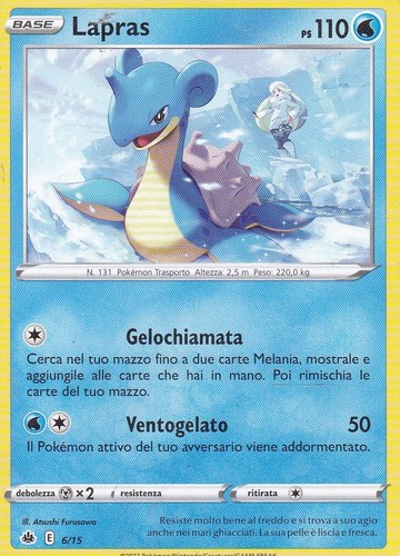 Carta pokemon lapras - carta,