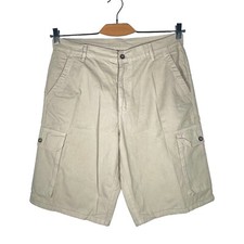 Carrera Pantaloncini Cargo vintage Beige con Tasconi da Uomo Cotone Taglia 50 IT