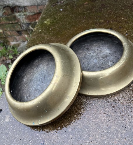 Pair antique brass iron pub - brass,
