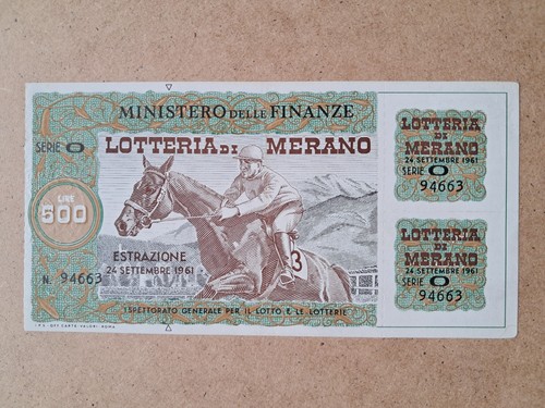 Biglietto lotteria merano - lotteria, di