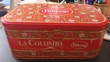 Scatola di latta vintage della Colomba Paluani