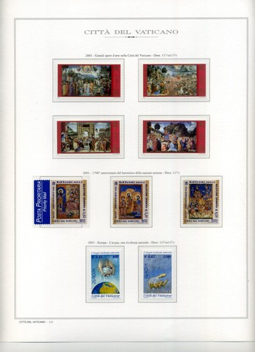 2001 vaticano annata - annata, completa