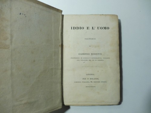 Gabriele rossetti iddio e - gabriele,