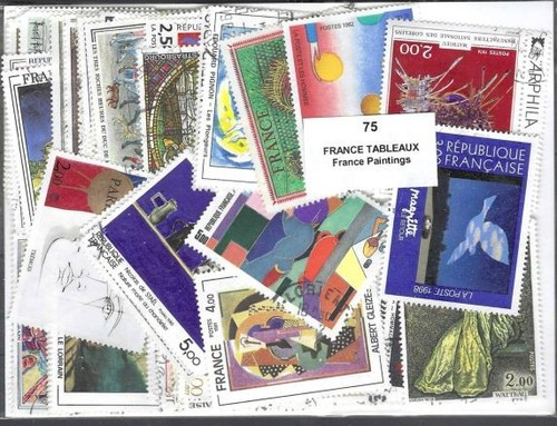 Francia timbri quadri - francia, 75