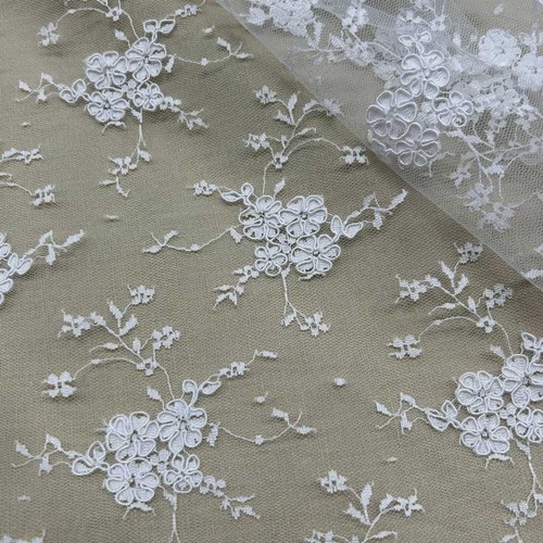 Tessuto tulle ricamato - tulle,