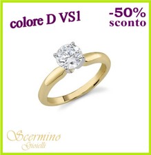 ANELLO SOLITARIO ORO GIALLO
