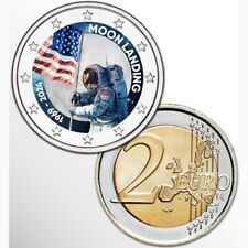 2€ EURO COLORATO - SBARCO SULLA LUNA - SUBITO DISPONIBILE!!!!