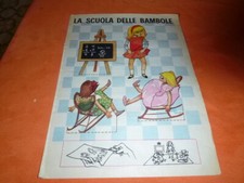 LA SCUOLA DELLE  BAMBOLE    GIOCATTOLO DI CARTA RITAGLIATO DA GIORNALE ANNI 60