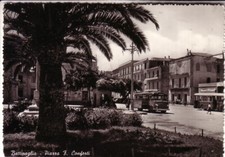 CARTOLINA BATTIPAGLIA  B/N NON   VIAGGIATA   PIAZZA CONFORTI AUTOBUS OCCASIONE