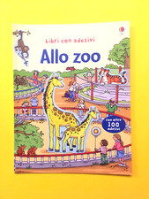 Allo Zoo.Libri con adesivi-Sam Taplin-libro Usborne 2016-Con oltre 100 adesivi