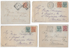 Italia Regno, 4 buste con