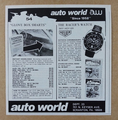 Pubblicità heuer autavia - pubblicità,