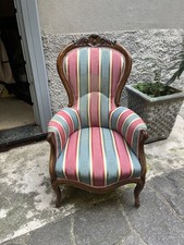 POLTRONA POLTRONCINA PIEMONTESE LUIGI FILIPPO IN LEGNO  OTTOCENTESCA