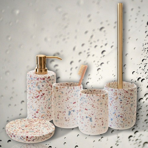Set accessori bagno maculato