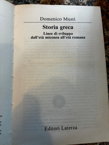 Storia greca musti laterza - ,,