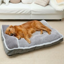 Large Dog Bed with Pillow for