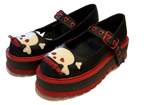 Scarpe rockabilly demonia - demonia, nere