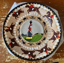 Arte Sarda Piatto Lorenzo Loi Dorgali Ceramica Terracotta Donna  Sardegna 900