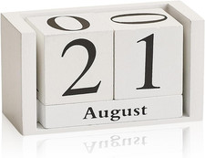 Calendario Da Tavolo, Calendario in Legno, Calendario Perpetuo, Calendario Giorn