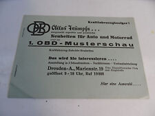 Vecchio Depliant OBD Mostra Campioni Accessori Auto Moto