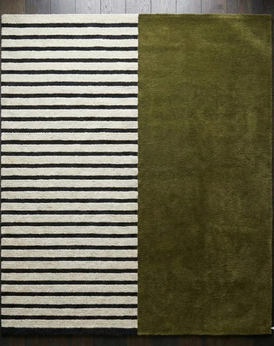 Tappeto moderno righe verde - moderno,