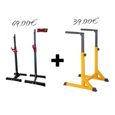 squat rack + dip bar