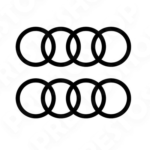 Adesivi audi anelli - logo, a3