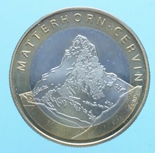 SVIZZERA 10 FRANCHI 2004 B MATTERHORN MONETA BRONZO ACCIAIO COLLEZIONE CURRENCY
