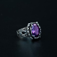 Anello uomo ametista pietra