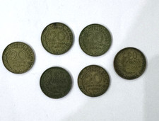 6 20 Francs Coins Years 1951