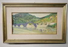 Dipinto olio legno ponte - dipinto,
