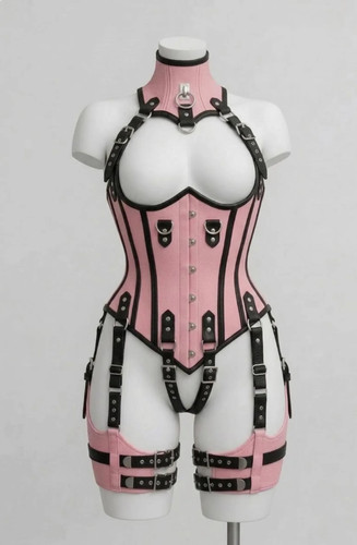 Corsetto pelle rosa - in,