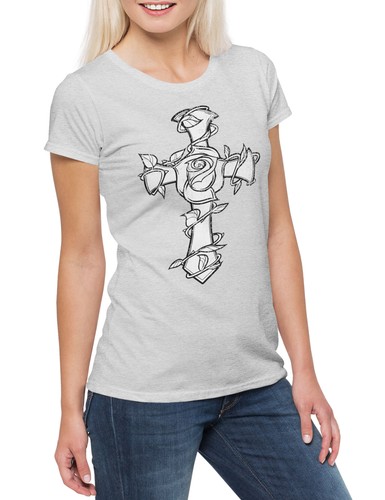 Shirt donna rose cross ii - donna,