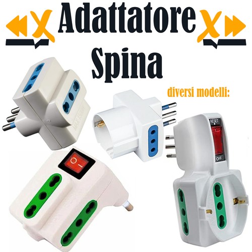 Adattatori spina tripla vari - spina,