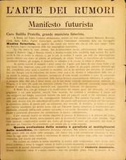 MANIFESTO FUTURISTA - L'ARTE