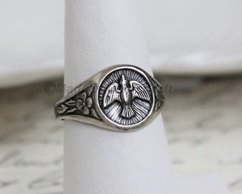 Anello colomba argento