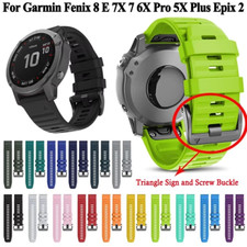 Cinturino in silicone 22 mm 26 mm montaggio rapido per Garmin Fenix 8 7 7X 6 Pro 5 5X più cinturino