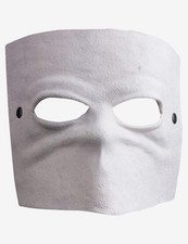 Bauta Bianca In Pelle Maschera Veneziana Originale Artigianale Fatta A Venezia!