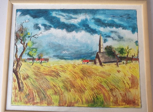 Peinture huile sur toile - , e