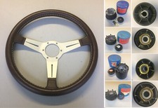 Volante NARDI  in pelle,  Alfa Romeo etc Vintage leather steering wheel with hub
