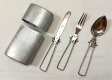 Posate pieghevoli SICC tipo Balilla con Gavetta, COLTELLO FORCHETTA CUCCHIAIO