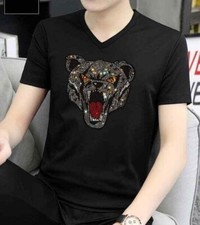 T-shirt uomo lusso scollo a V