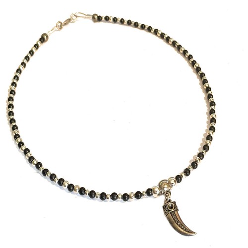 Collana con corno - , portafortuna