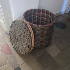 Cesto Legno Castagno Vintage