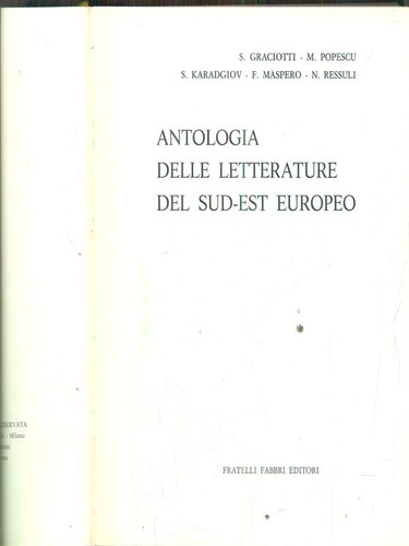 Antologia delle letterature - antologia,