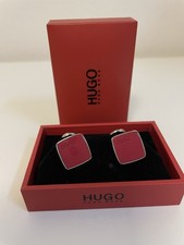 Gemelli Hugo Boss Originali con Astuccio Quadrato Rosso