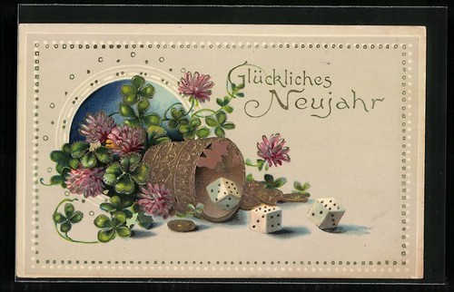 Cartolina gioco dadi - cartolina, con
