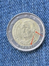 Moneta da 2€ Spagna 2002 con errori