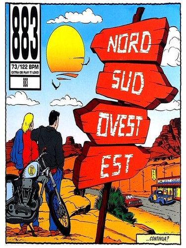 Poster copertina album 883 - copertina,
