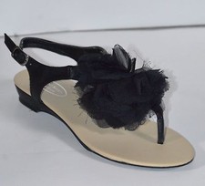 INFRADITO NERE FIORE TESSUTO GARZA PETALI NERI 38